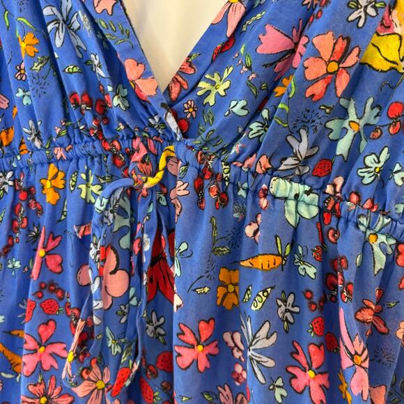 Dauphinette X J.Crew Tie-Shoulder Maxi Cover-Up Dress Small Cornucopia Floral - Picture 5 of 12